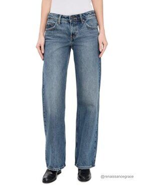 Low Rise Wide Leg Relaxed Fit Cotton Jeans Early 2000s Style